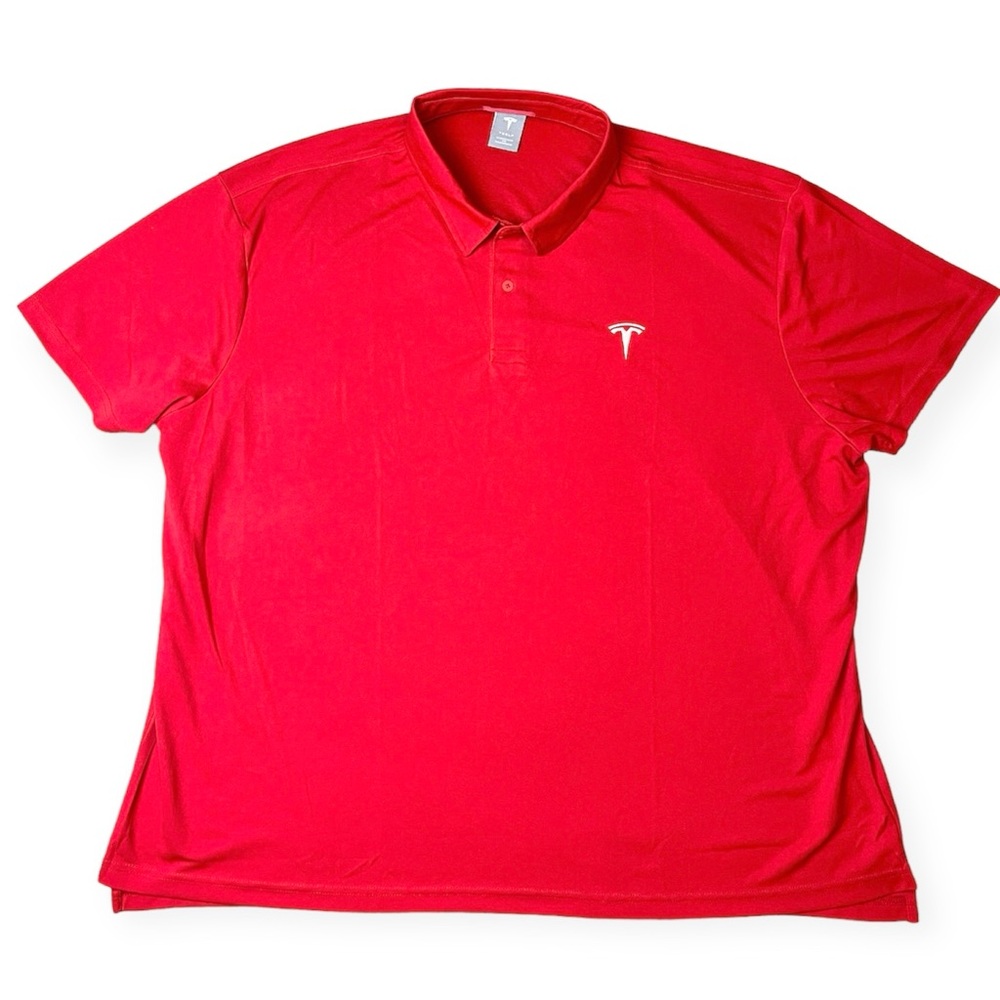 Tesla Men’s Red Polo Shirt Size 4X